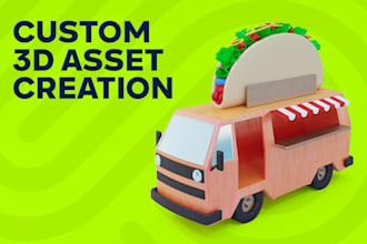 create 3d game assets and animations for your  game
