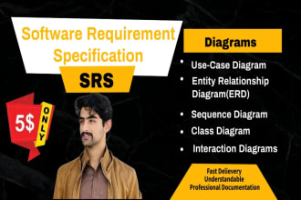 create a srs , diagrams , reports , detailed use cases
