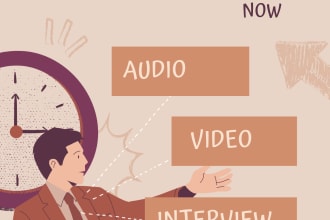 transcribe audio and do video transcription in english