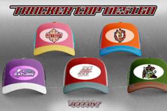 design dope your trucker cap,snapback,hat vintage and mockup