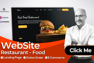 design food restaurant website with online ordering