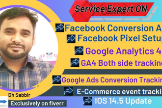 setup facebook pixel,fb conversion API,google analytics 4,ga4,ecommerce tracking