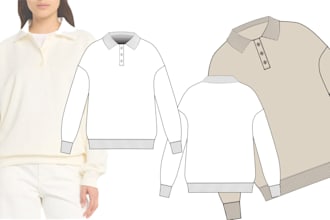 illustrate clothing fashion technical flat sketches