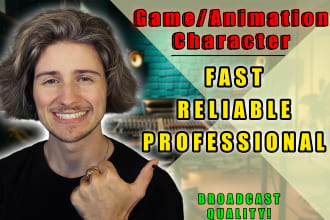 record character voice over for animation, video game, and anime