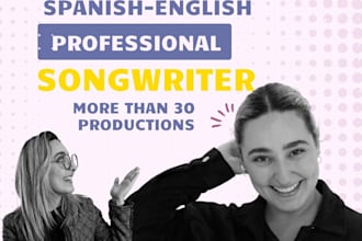 write and sing your pop song in english or spanish