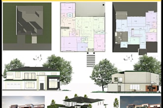 redraft floor plan, architectural 3d modeling in revit