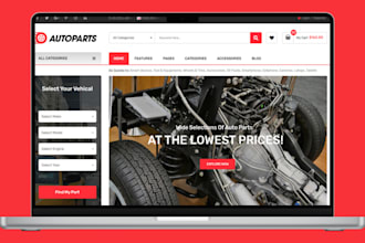 build automotive website auto part shopify store automobile woocommerce website