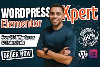 do wordpress website development, elementor, website redesign, woocommerce store