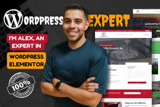 build wordpress website design with elementor pro, woocommerce store, wordpress