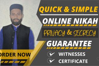 quick online nikah, virtual marriage with privacy, secrecy