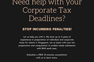 iras tax preparation and advisory, gst return and submission