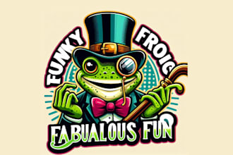 design awesome funny frog mascot logo for you just in 12 hours