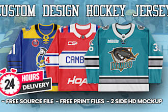 design custom hockey ice jersey in 24 hours