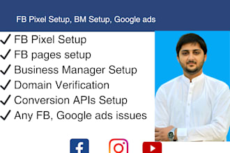 setup fb pixel bm and domain verification