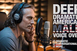 be your deep american male voice for audiobook and narration