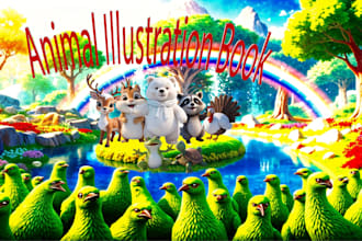 create custom vector art and ai illustrated children books