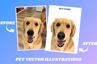 make a vector pet illustrations