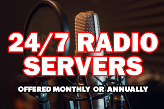 offer 24 7 online radio broadcasting server hosting