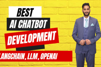 create ai chatbot or ai website using chatgpt, llm, openai, or langchain