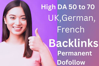 provide UK ,french ,german backlink with dofollow