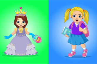 design children storybook illustrations for KDP