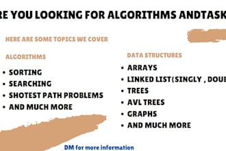 do data structures and algorithms tasks projects