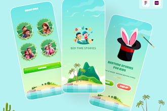 design creative and clean mobile app UI UX screens