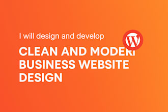 design and develop clean and modern business website design