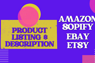 write product listing and SEO description