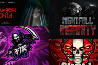 create scary, creepy logo