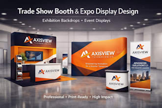 design trade show booth backdrop and expo display for exhibitions