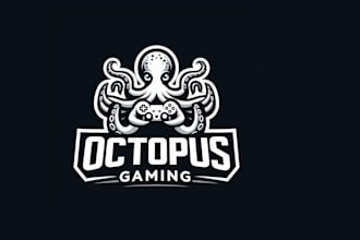 design outstanding octopus gaming mascot logo for your company