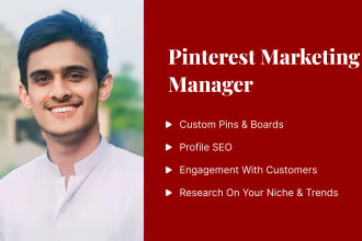 setup, optimize and do pinterest marketing, create pins boards, SEO