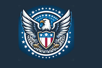 make a high quality american eagle mascot logo for you with new concept