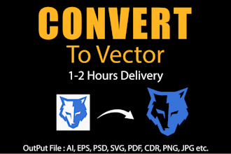 recreate, redesign logo or image and do manual vector tracing