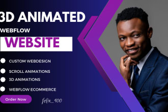 design interactive 3d animated webflow website