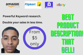 write amazon, etsy, shopify and ebay product description