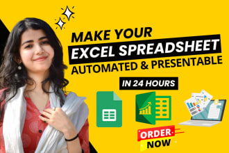 do excel spreadsheet, google sheets, vba, macros, template, dashboard and charts