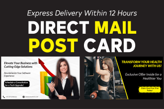 create promotional poster design, flyer and brochure in 2 hours