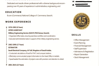 create job winning resume and curriculum vitae