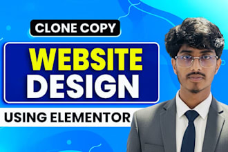 copy, clone design a website using elementor pro in wordpress