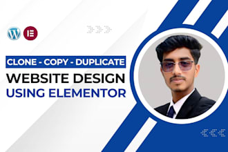copy, clone design a website using elementor pro in wordpress