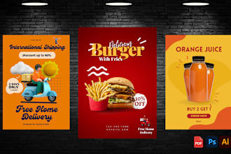 design business, concert, birthday, and webinar events flyers or handbills