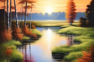 paint landscape oil painting for you