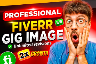 design fiverr gig picture and gig thumbnail image cover