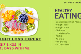 be your dietician providing customized healthy weight loss diet