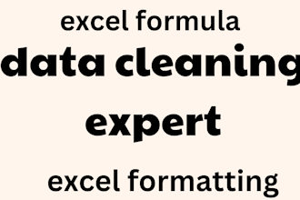 do excel data cleaning, formatting, editing, fix formula, make your data shine