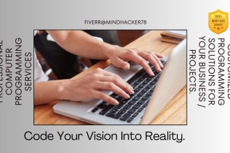 be your computer programmer for python, c, cpp, c sharp, dot net, java, vb
