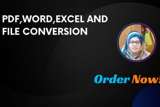 convert pdf to word, excel and data entry in 24 hours