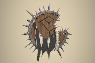 create lowpoly 3d game assets, props with quality texture